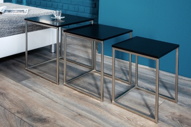 bijzettafel set mat zwart
